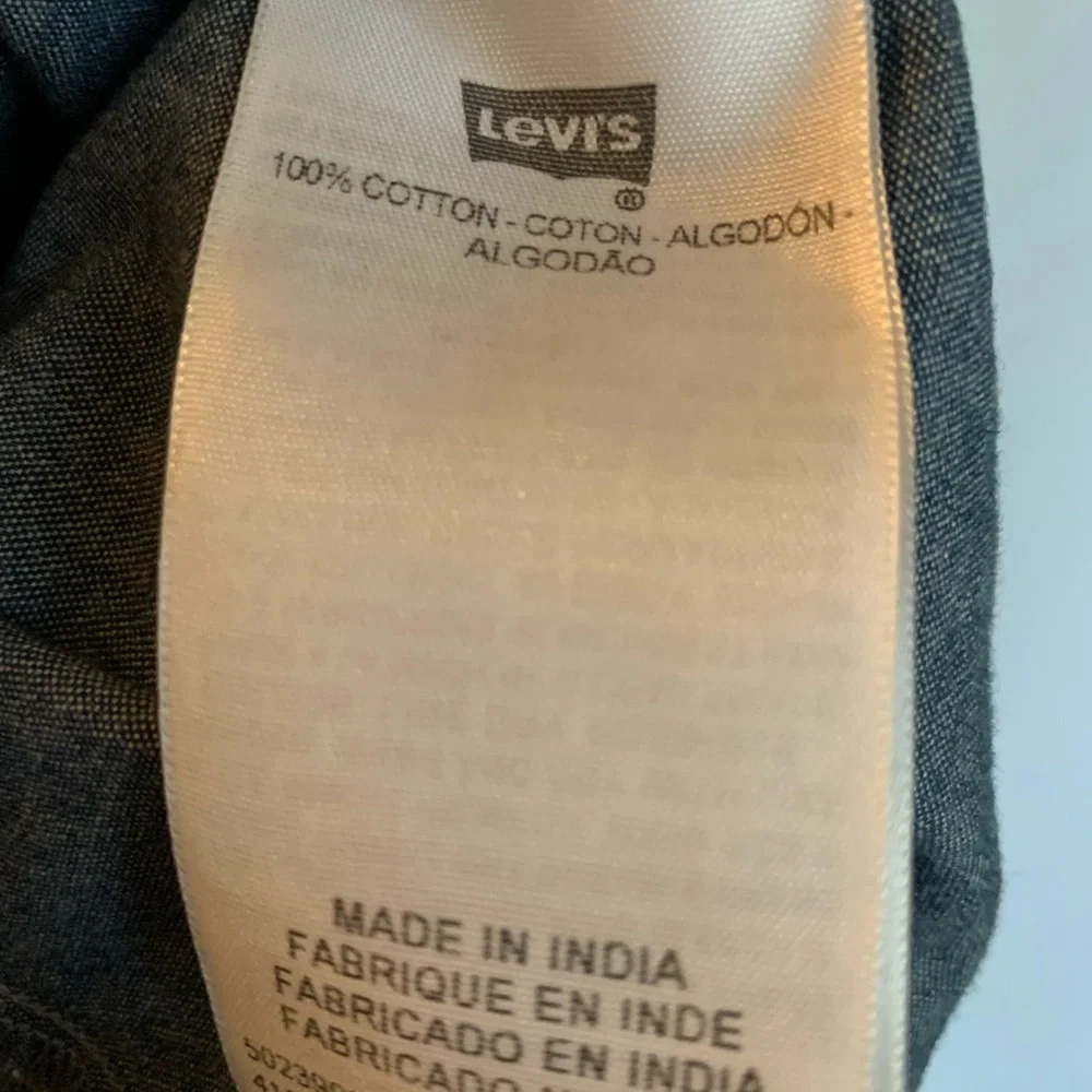 Levi’s long sleeve paisley jean colored shirt S - Picture 7 of 9